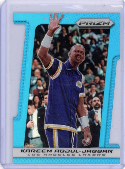 Kareem Abdul-Jabbar 2013-14 Panini Prizm light blue prizm die-cut #'d 182/199