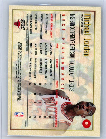 Michael Jordan 1998 Bowman's Best Best Performance #96