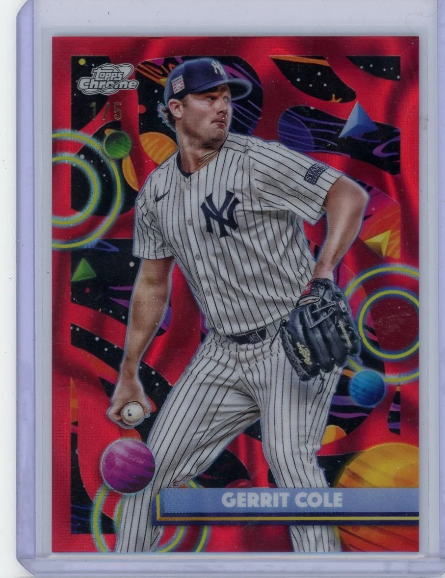 Gerrit Cole Topps Cosmic Chrome 2025 Red Flare Refractor #'d 1/5