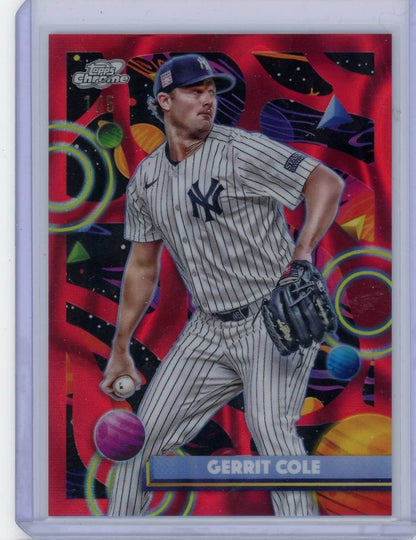 Gerrit Cole Topps Cosmic Chrome 2025 Red Flare Refractor #'d 1/5
