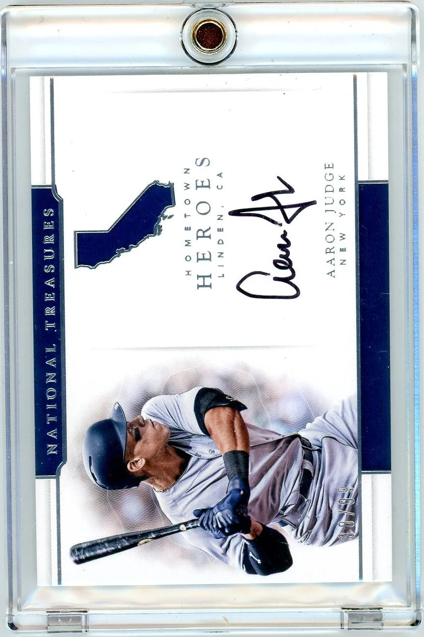 Aaron Judge 2017 Panini National Treasures Hometown Heroes Auto #'d 38/99