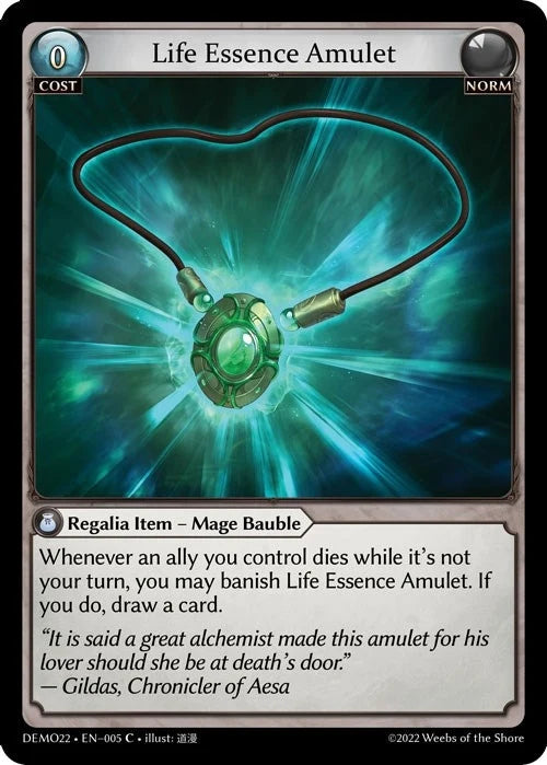 Life Essence Amulet (005) (2022 Demo Deck) (DEMO22)