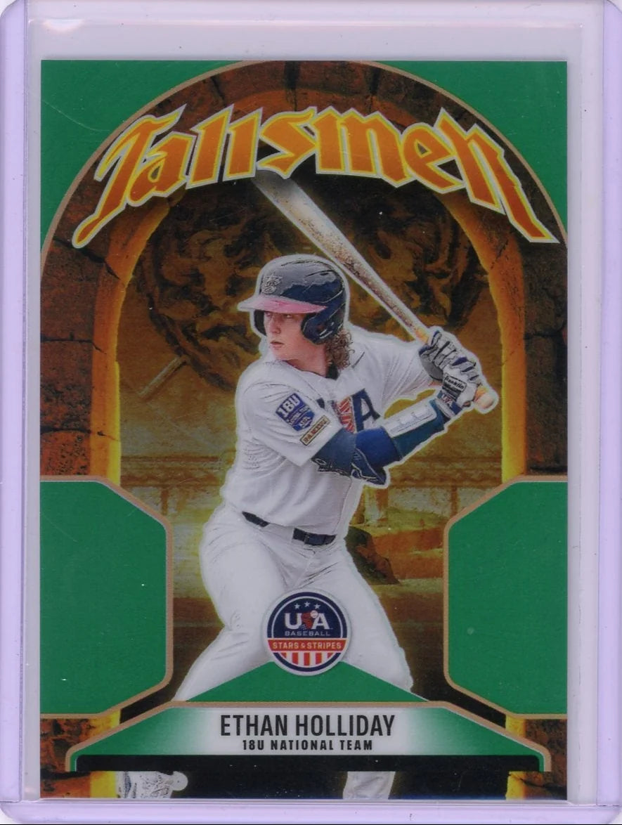Ethan Holliday 2026 Panini USA Stars & Stripes Talismen Green Prizm