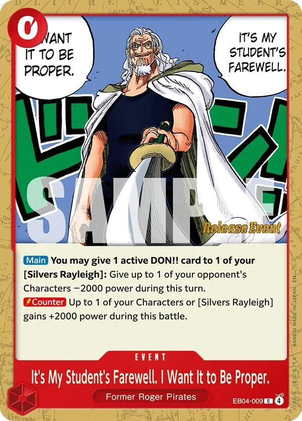 It's My Student's Farewell. I Want It to Be Proper. (EB04-009) (Adventure on Kami's Island Release Event Cards) (OP15 RE)