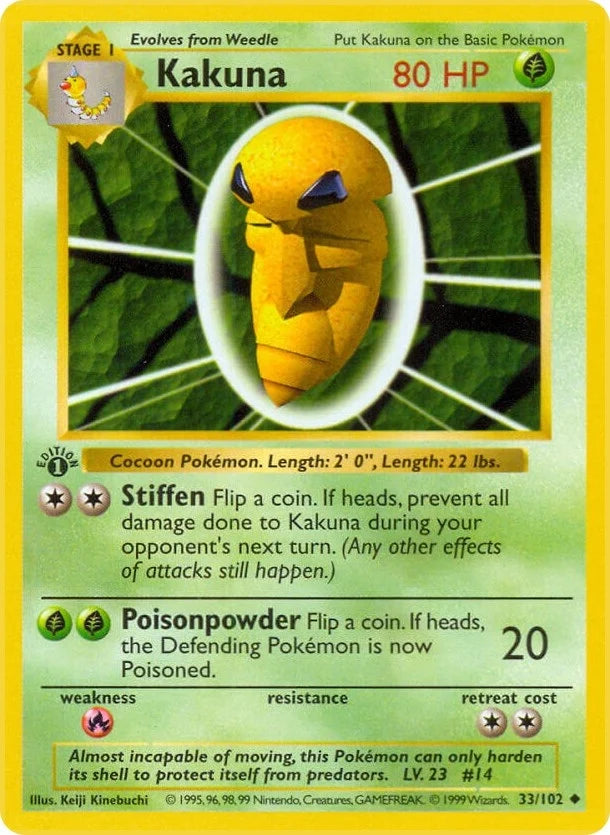 Kakuna (033/102) (Base Set (Shadowless)) (BSS)