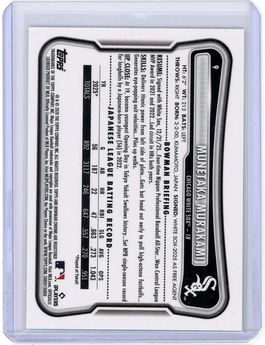 Munetaka Murakami 2026 Bowman Chrome Red Rookie RC