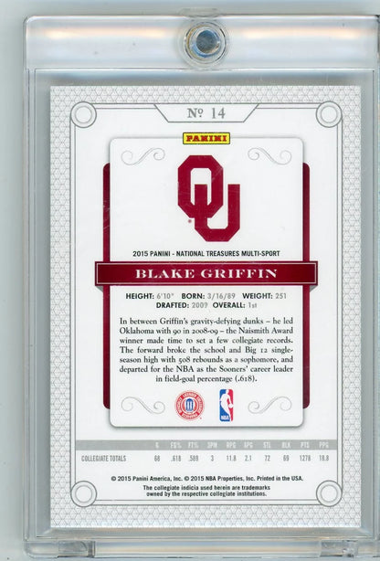 Blake Griffin 2015 Panini National Treasures Multi-Sport #'d 3/5