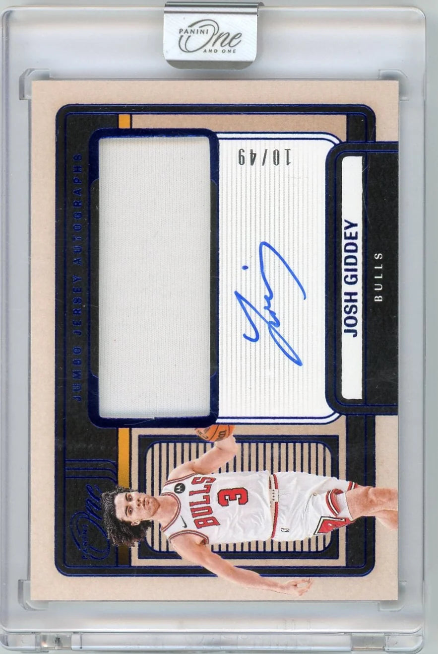 Josh Giddey 2024-25 Panini One and One Jumbo Jersey Autograph Blue #'d 10/49