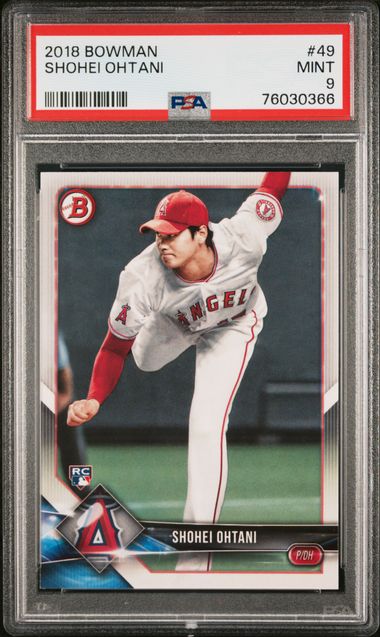 Shohei Ohtani 2018 Bowman RC #49 PSA 9