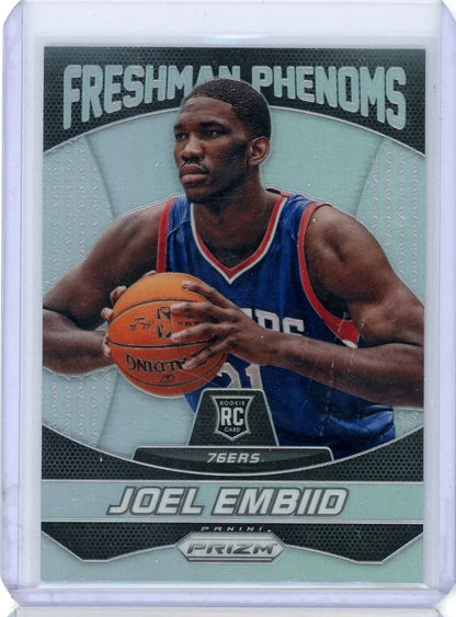 Joel Embiid 2014-15 Panini Prizm Freshman Phenoms silver prizm rookie card