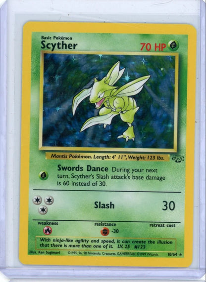 Scyther Pokémon Jungle Unlimited Holo #10/64 LP/MP