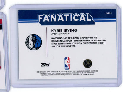 Kyrie Irving 2025 Topps Chrome Basketball Fanatical SP
