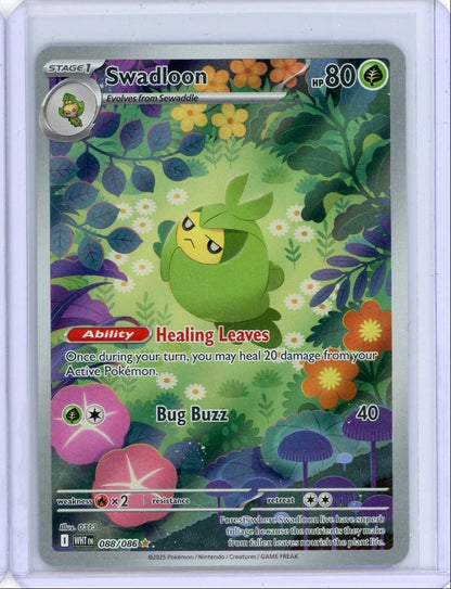 Swadloon Pokémon White Flare Illustration Rare #088/086
