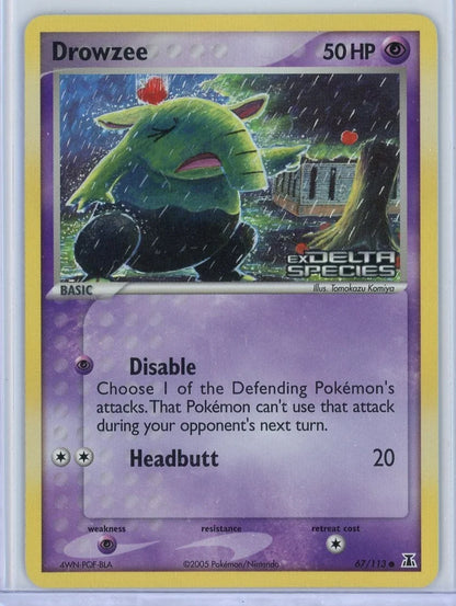 Drowzee Pokémon Ex Delta Species Reverse Holo #67/113