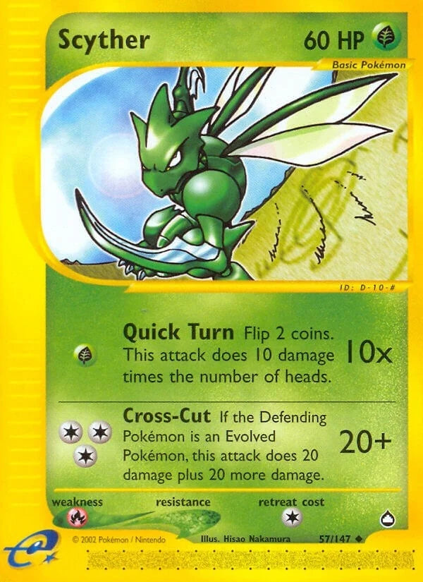 Scyther (57) (057/147) (Aquapolis) (AQ)