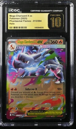Mega Charizard X ex Pokémon Phantasmal Flames #013/094 CGC 10