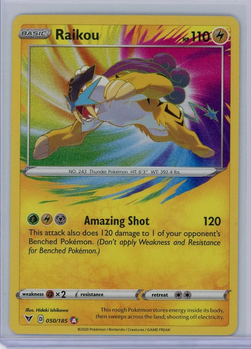 Raikou Pokémon Vivid Voltage Amazing Rare #050/185