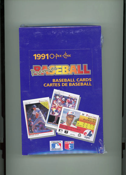 1991 O-Pee-Chee Premier Baseball Hobby Box (Sealed)