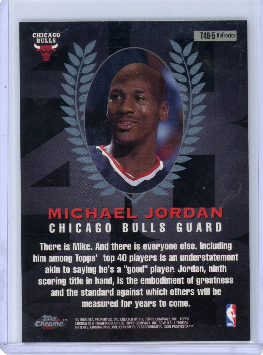 Michael Jordan 1998 Topps Chrome Top-40 refractor