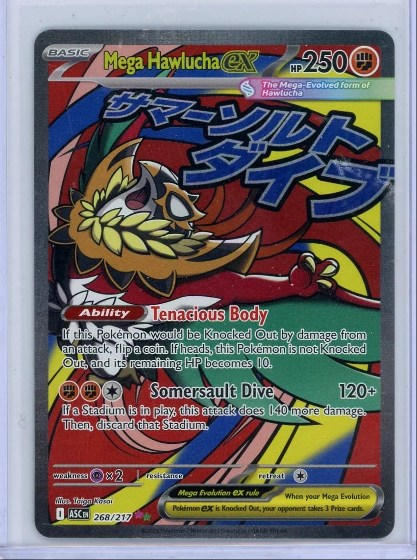 Mega Hawlucha ex Pokémon Ascended Heroes Attack Rare #268/217