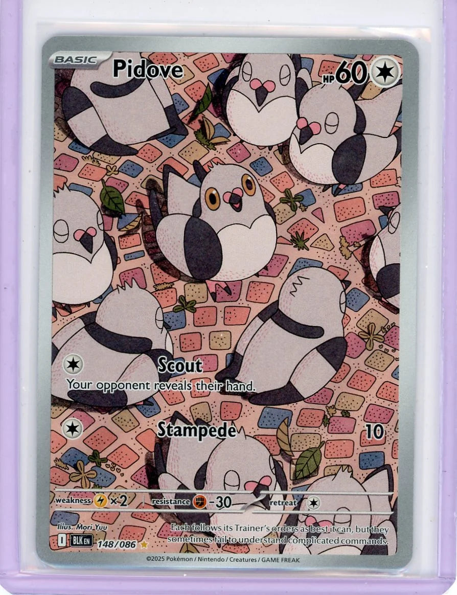 Pidove Pokémon Black Bolt Illustration Rare #148/086