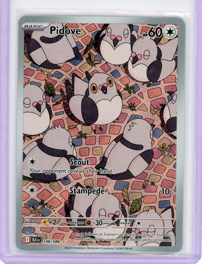 Pidove Pokémon Black Bolt Illustration Rare #148/086