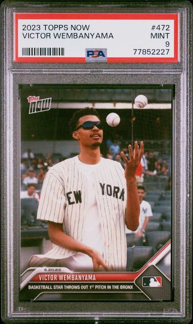 Victor Wembanyama 2023 Topps Now 1st Pitch #472 PSA 9