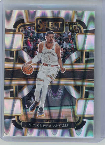 Victor Wembanyama 2023-24 Panini Select seismic prizm rookie card
