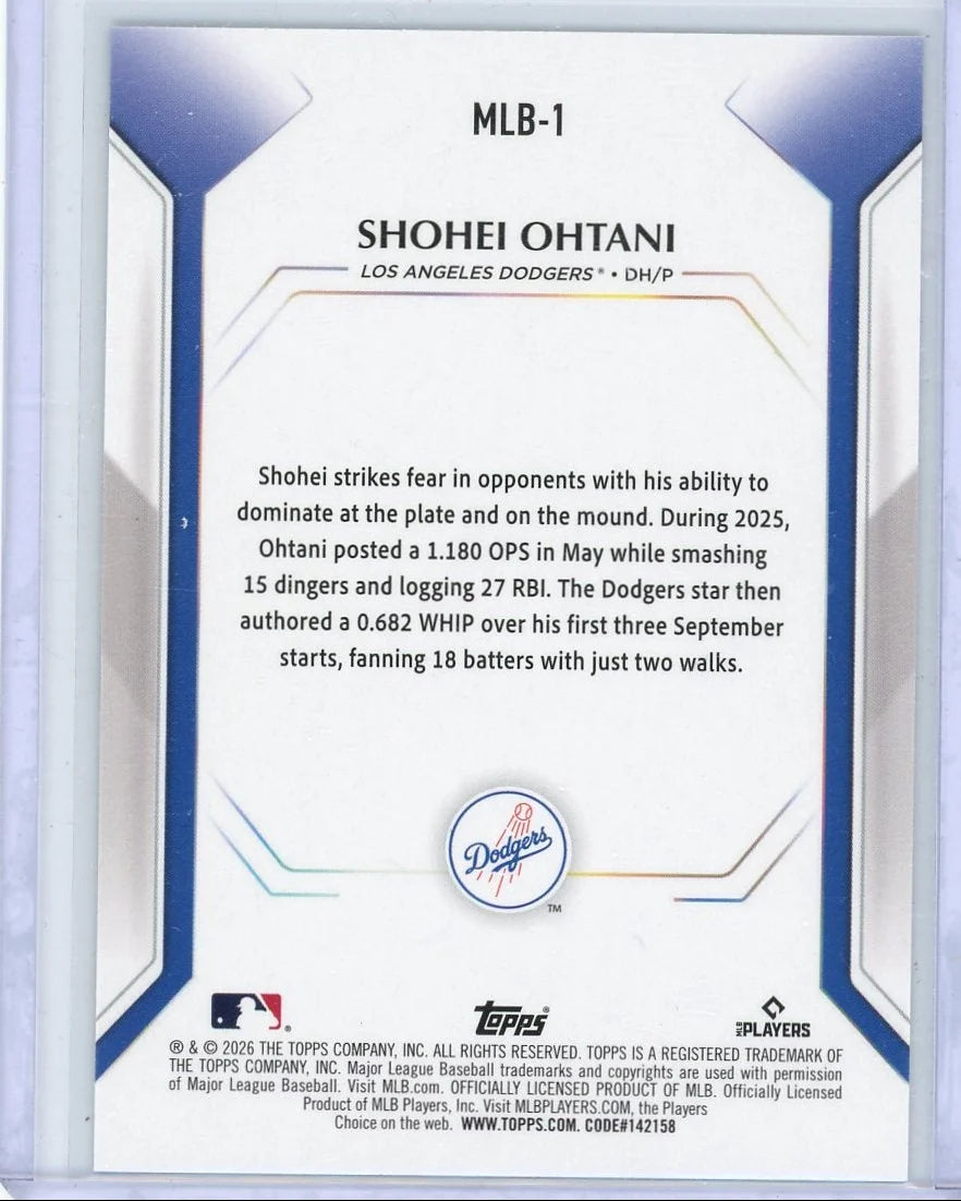 Shohei Ohtani 2026 Topps Collectors Kit #MLB1