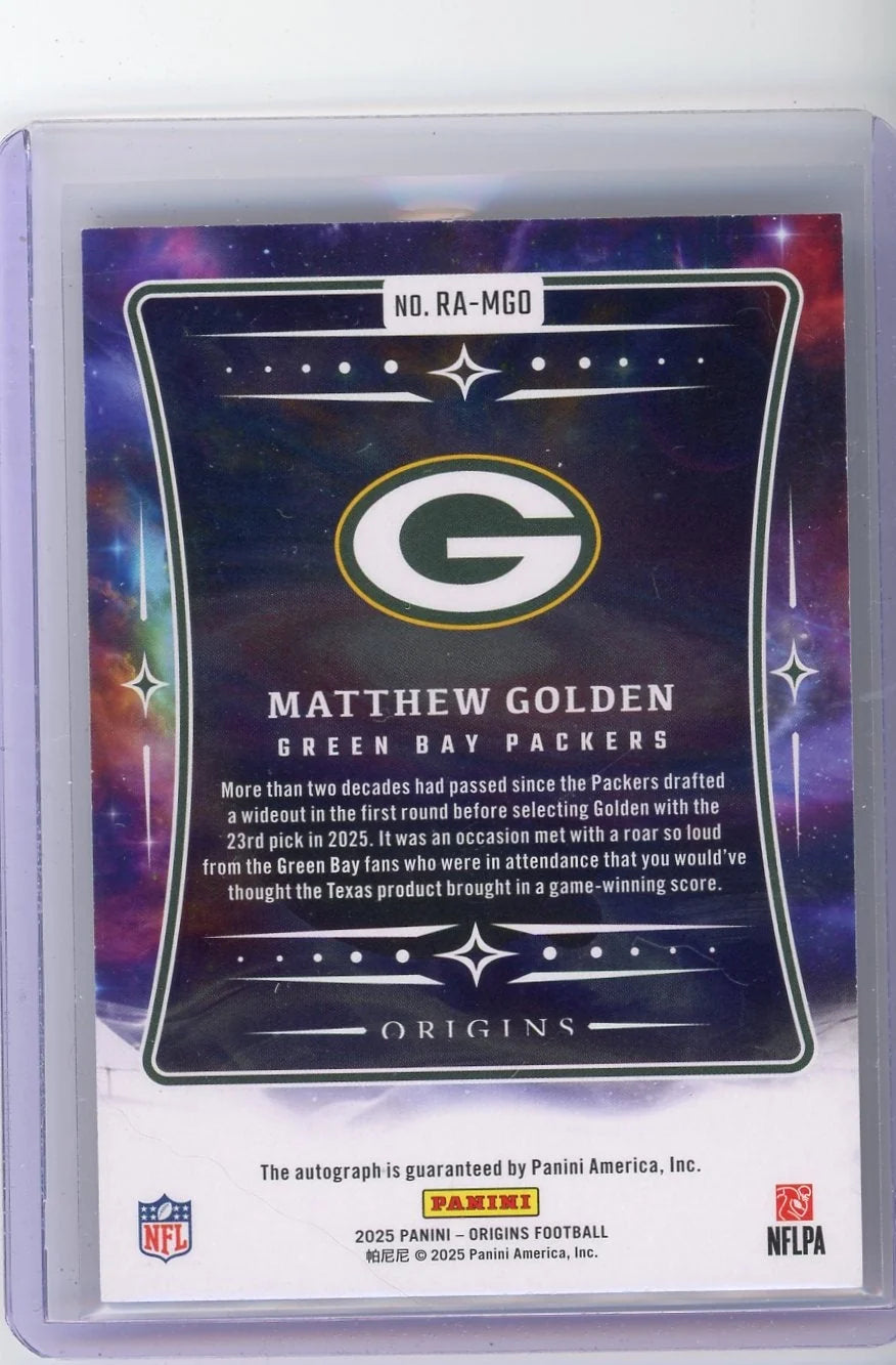 Matthew Golden 2025 Panini Origins Auto RC #'d 06/99