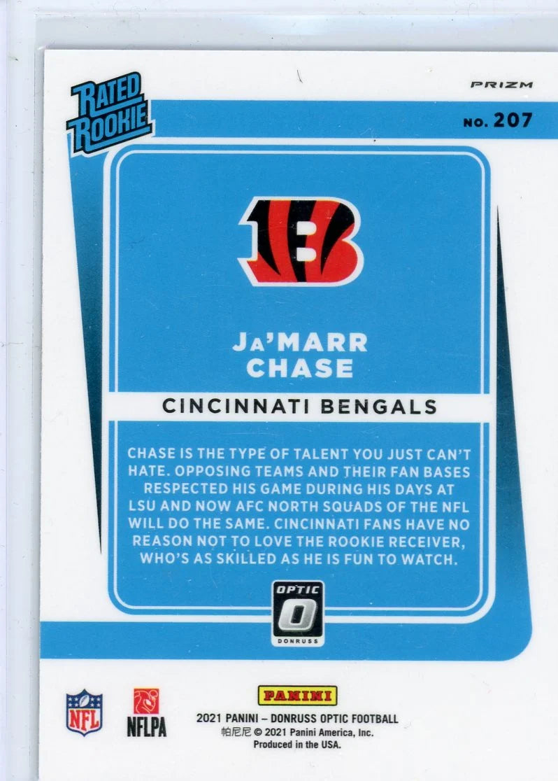 Ja'Marr Chase 2021 Panini Donruss Optic Rated Rookie Blue Scope