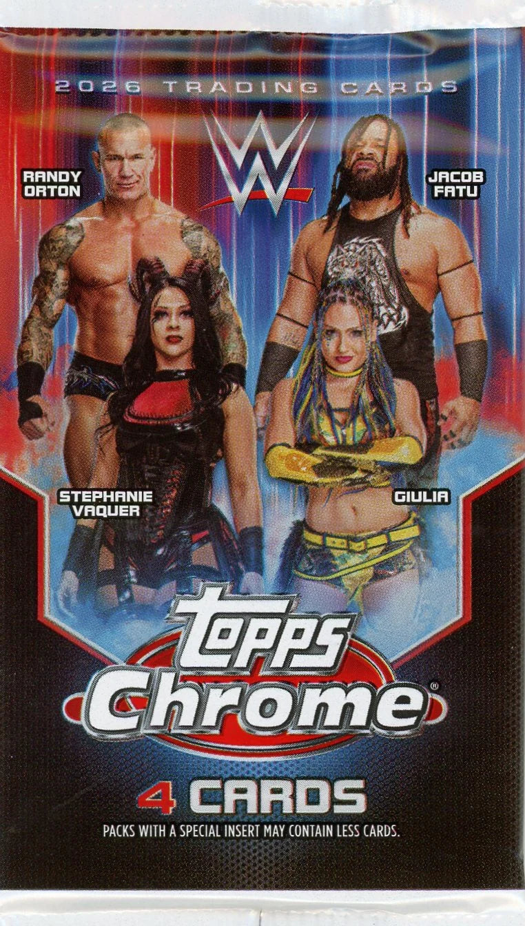 2026 Topps Chrome WWE Blaster 4-card Pack