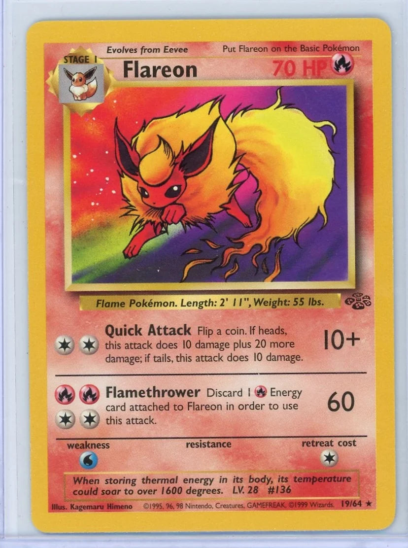 Flareon Pokémon Jungle Non Holo #19/64