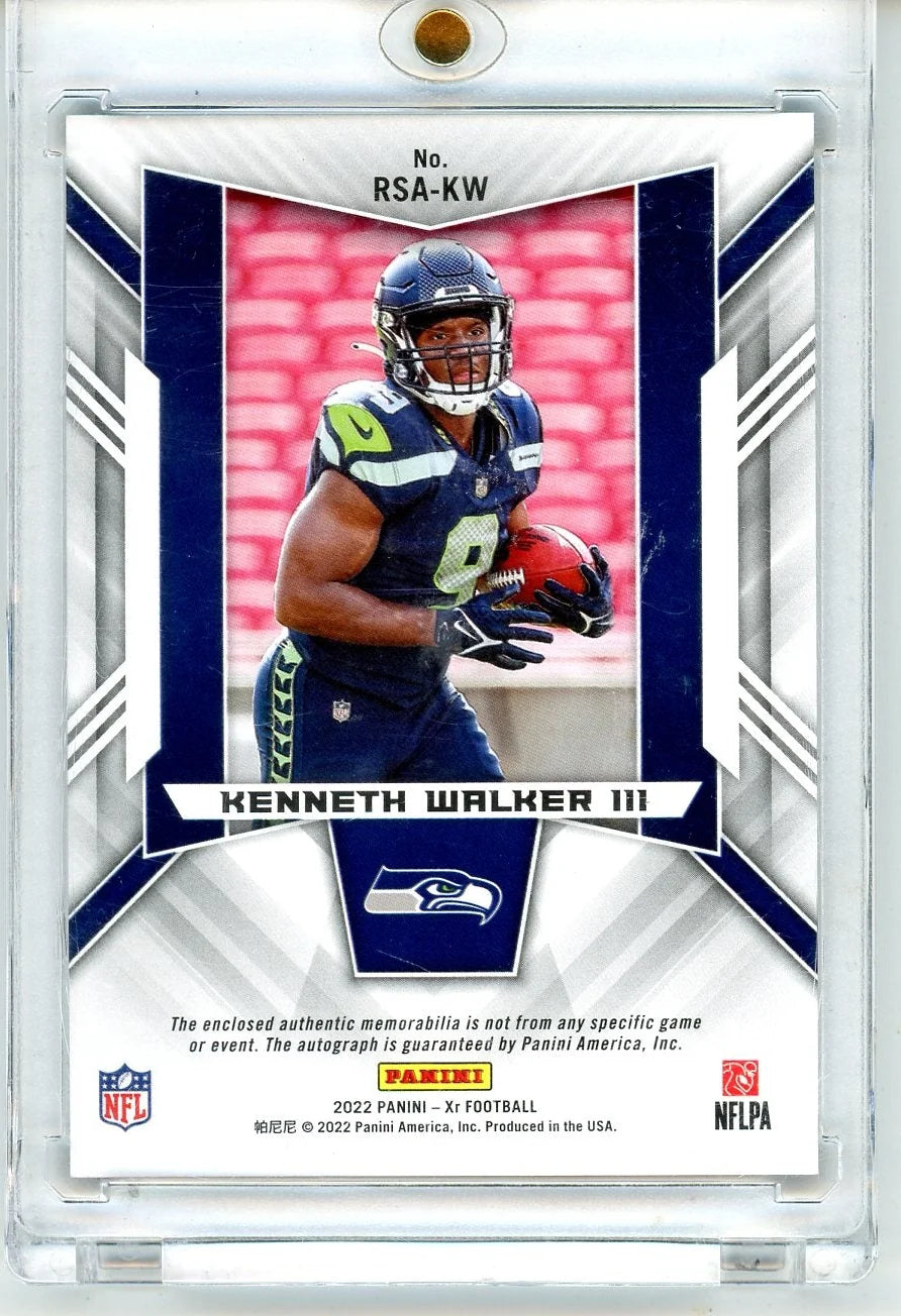 Kenneth Walker III 2022 Panini XR Rookie Patch Autographs 076/149