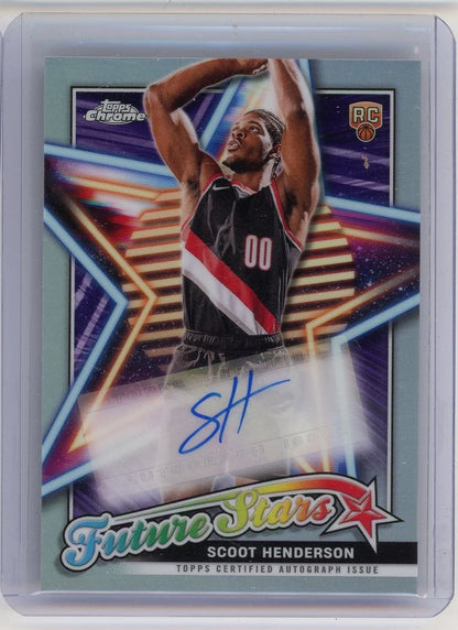 Scoot Henderson 2023-24 Topps Chrome Future Stars autograph RC