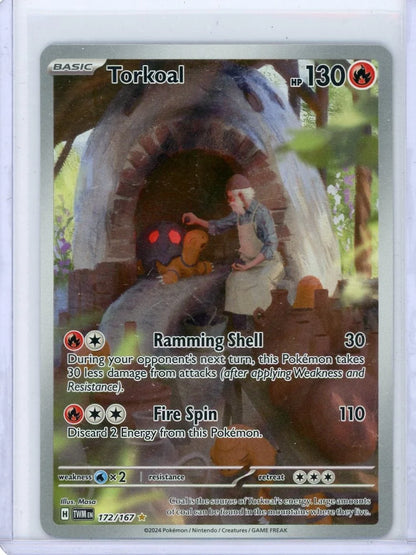Torkoal 2024 Pokemon Twilight Masquerade Illustration rare #172/167
