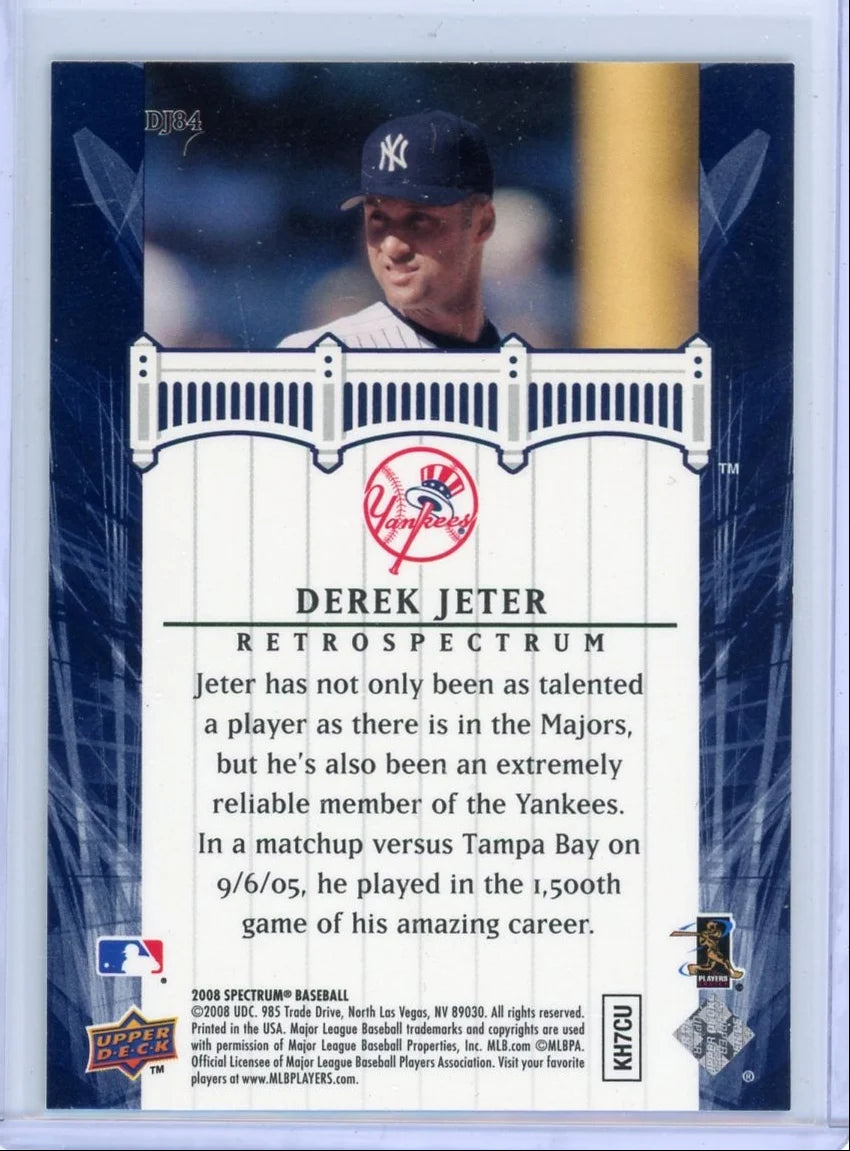 Derek Jeter 2008 Upper Deck Spectrum #DJ84
