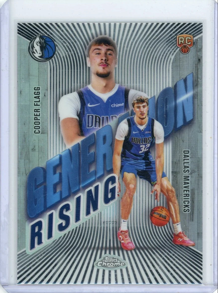Cooper Flagg 2025 Topps Chrome Generation Rising Refractor RC