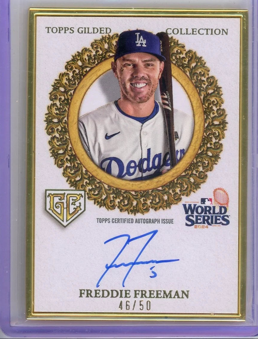 Freddie Freeman 2025 Topps Gilded Collection Gilded Champions Autograph #'d 46 /50
