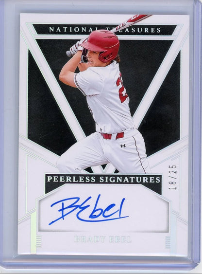 Brady Ebel 2025 Panini National Treasures Baseball Peerless Signatures #'d 18/25