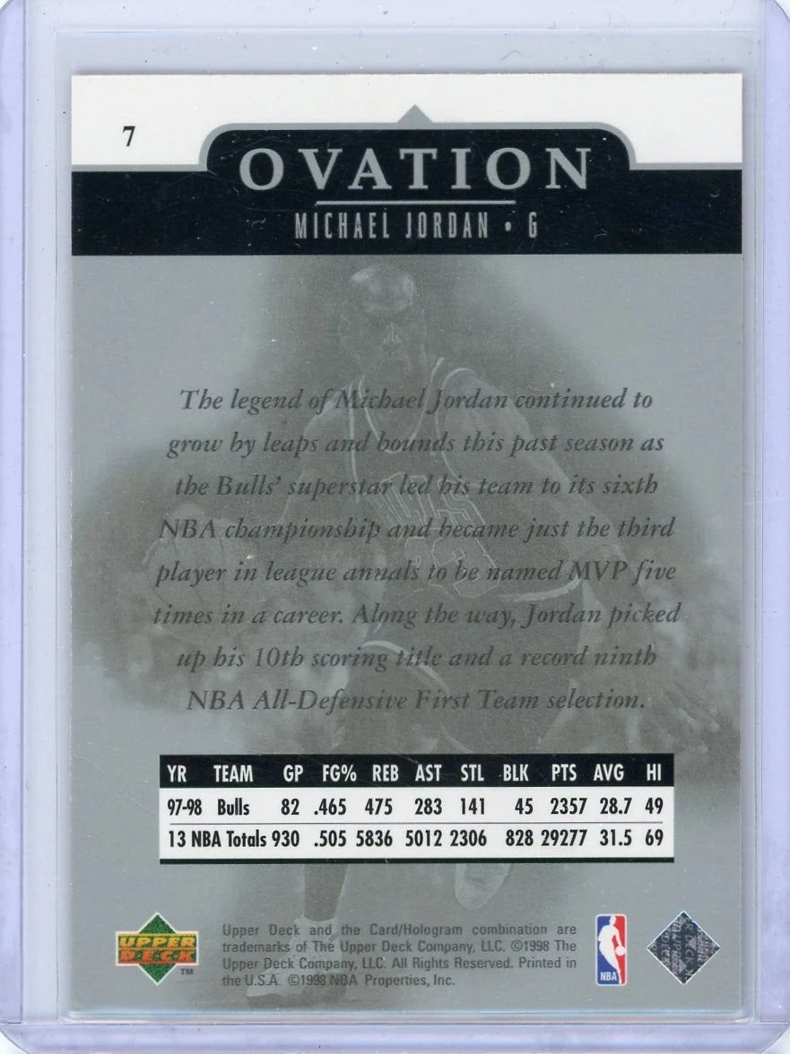 Michael Jordan 1998 Upper Deck Ovation