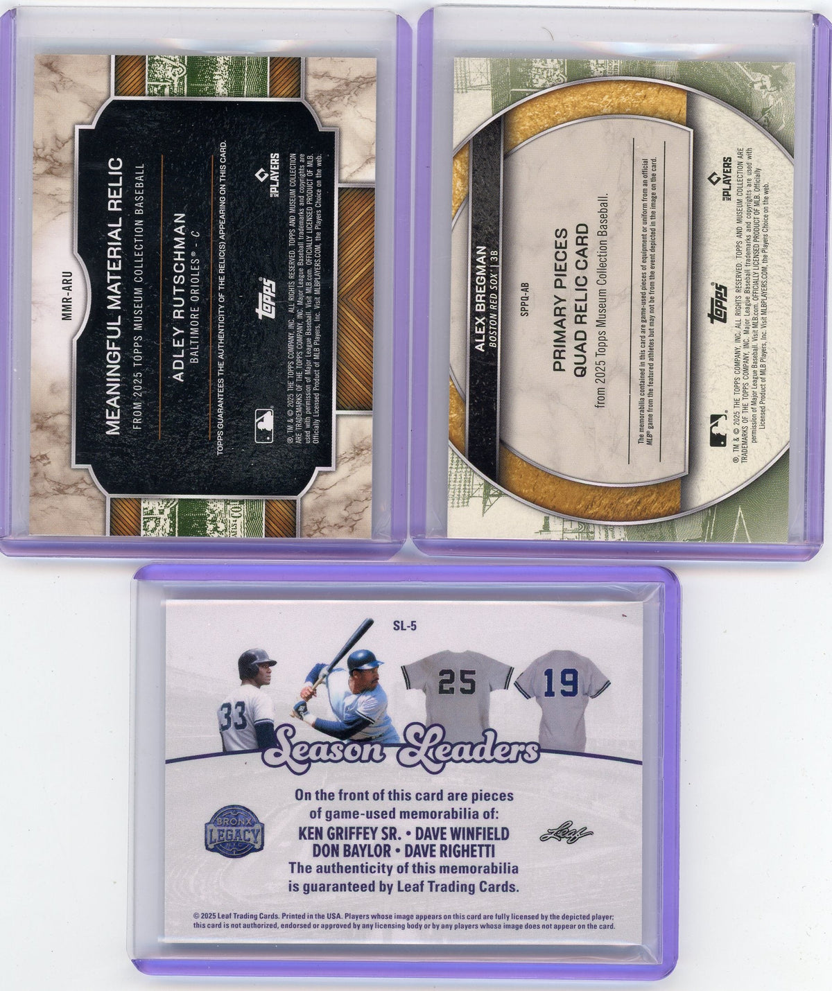 Adley Rutschman 2025 Topps Museum Meaningful Materials Patch #'d 10/35
