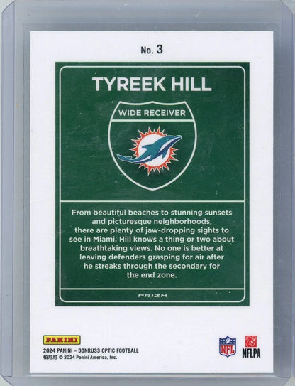 Tyreek Hill 2024 Panini Donruss Downtown SSP