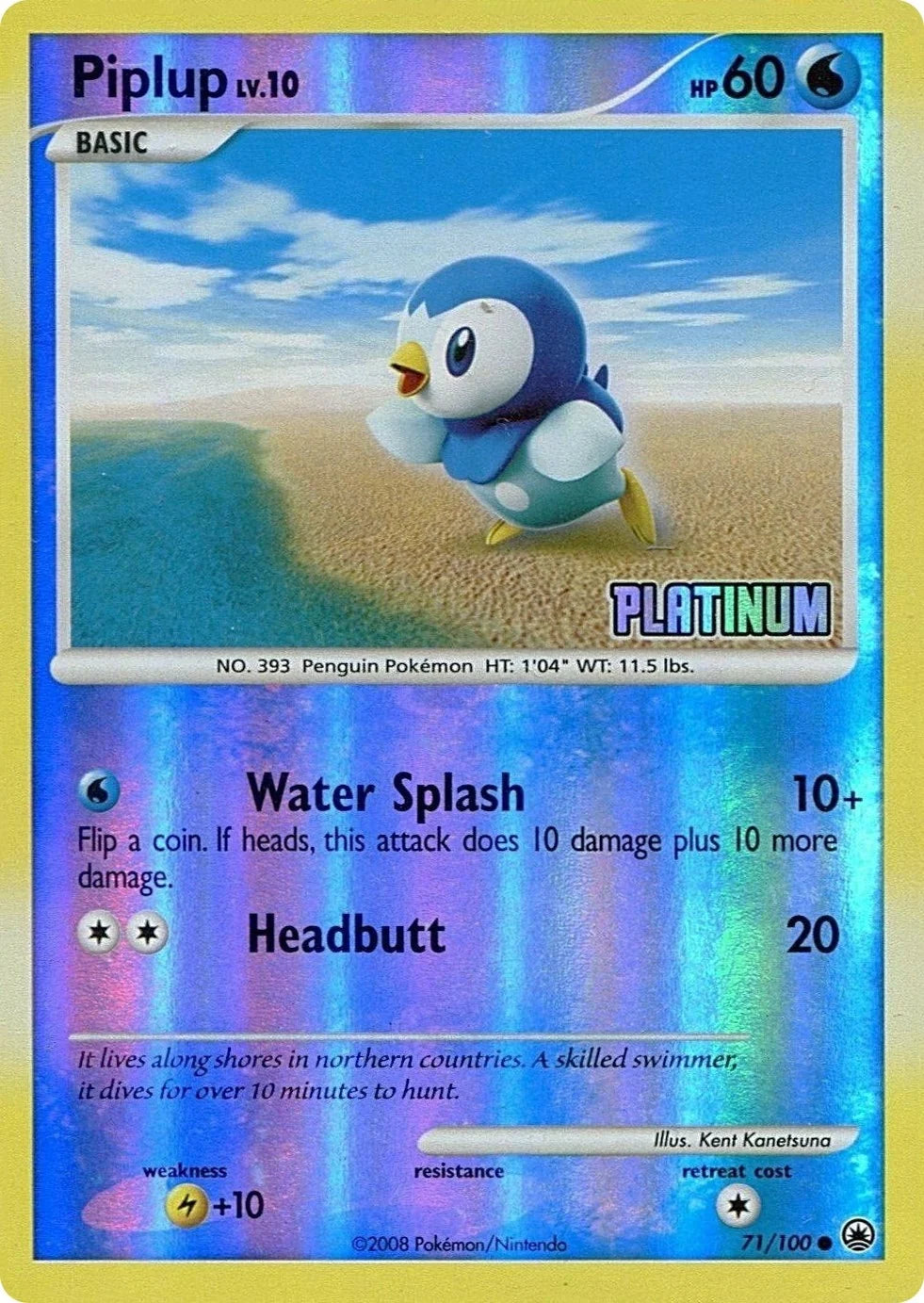 Piplup - 71/100 [Platinum] (071/100) (Burger King Promos) (BKP)