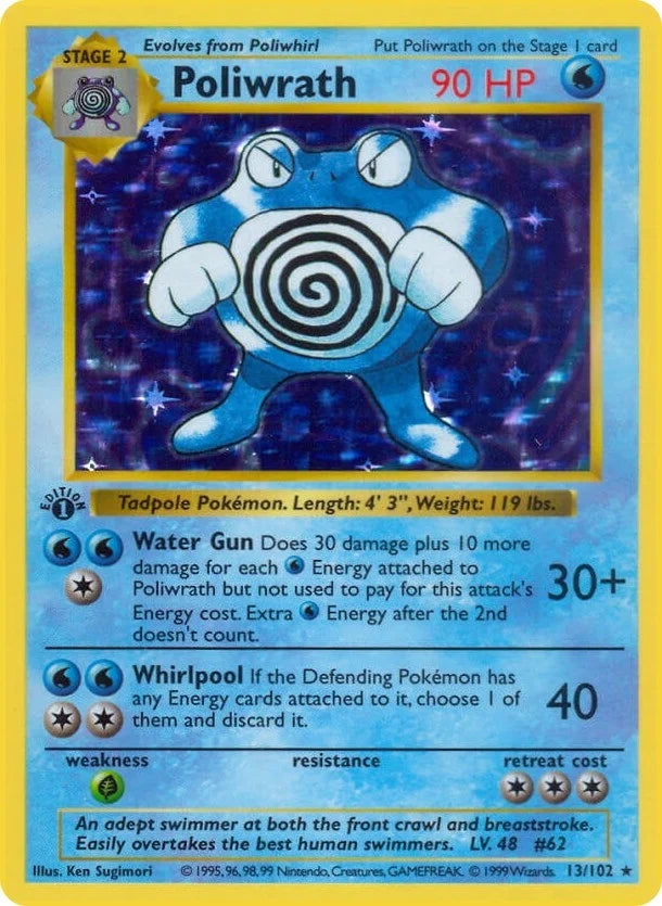 Poliwrath (013/102) (Base Set (Shadowless)) (BSS)