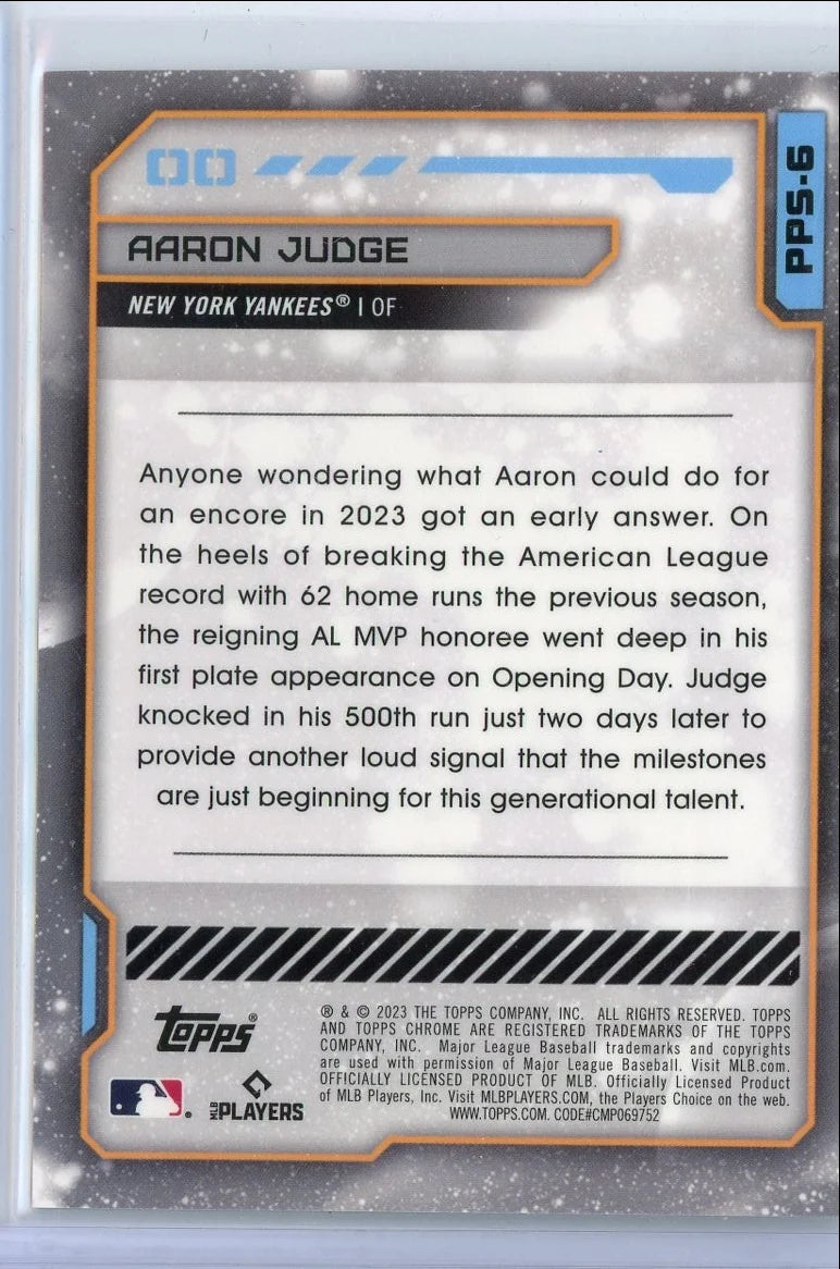 Aaron Judge 2023 Topps Cosmic Chrome Planetary Pursuit The Sun