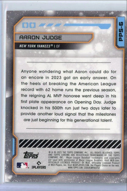 Aaron Judge 2023 Topps Cosmic Chrome Planetary Pursuit The Sun