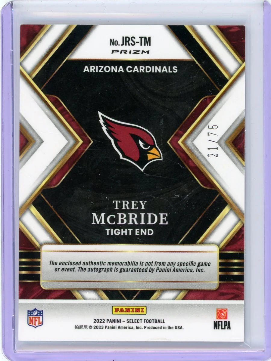Trey McBride 2022 Panini Select RPA #'d 21/75