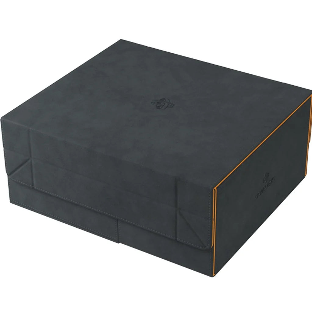 GameGenic Games' Lair Deck Box - Black/Orange (Holds 600+)