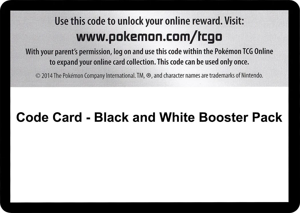 Code Card - Black and White Booster Pack (Black and White) (BLW)